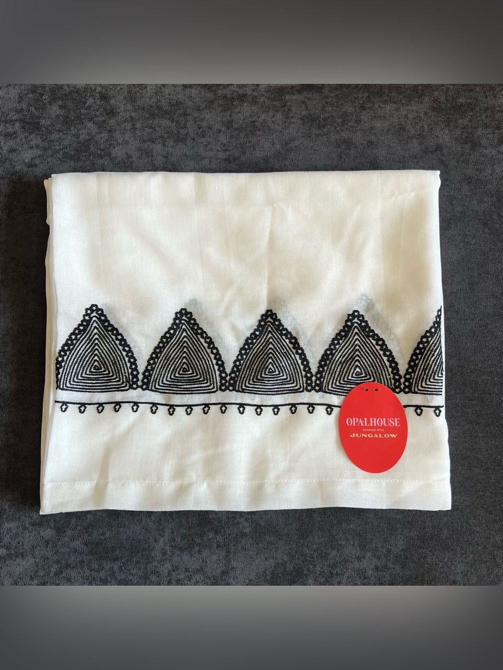 NWT Opalhouse Jungalow Diamond Border Curtain Panel 63”x54”